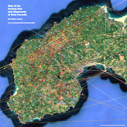 Map of the Ancient Sites and Alignments in West Penwith, Cornwall - click to view on Google Maps