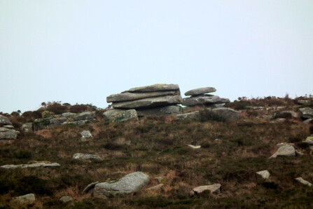 A natural and a placed stone, Zennor Hill
