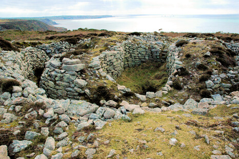 Inside the chambered cairn at Ballowall
