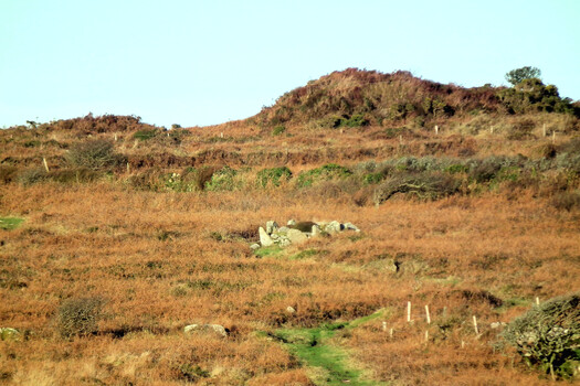 Bosiliack Barrow seen from Lanyon Quoit (telephoto shot)