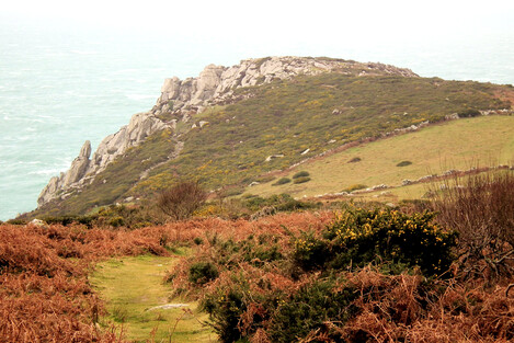 Bosigran Castle on the north coast, just below Carn Galva