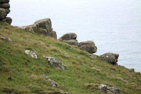 Ocean wave watchers, Pordenack Point, Cornwall