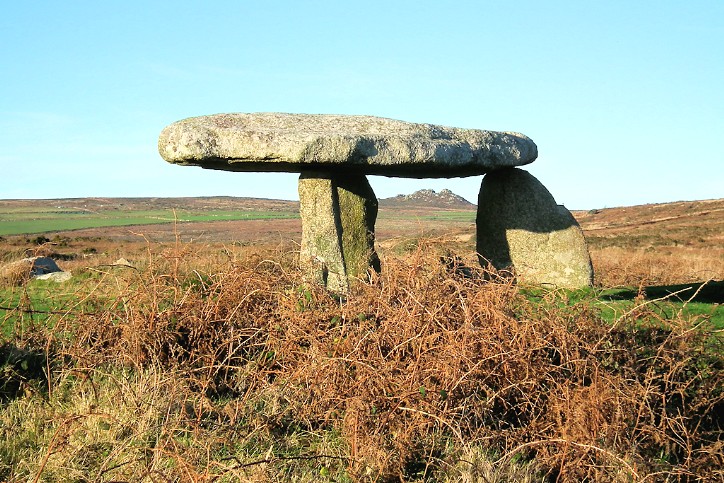 Lanyon Quoit, with Carn Galva behind