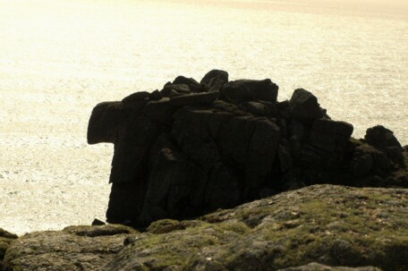 Hook-nosed spriggan on Carn Boel, Land's End, Cornwall